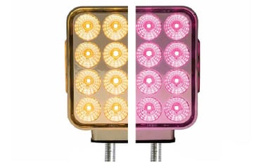 Trux Double Face Amber/Red Turn and Marker to Pink Auxiliary LED