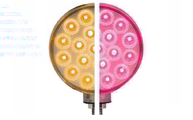 Trux Double Face Dual Amber/Red Turn and Marker to Pink Auxiliary LED