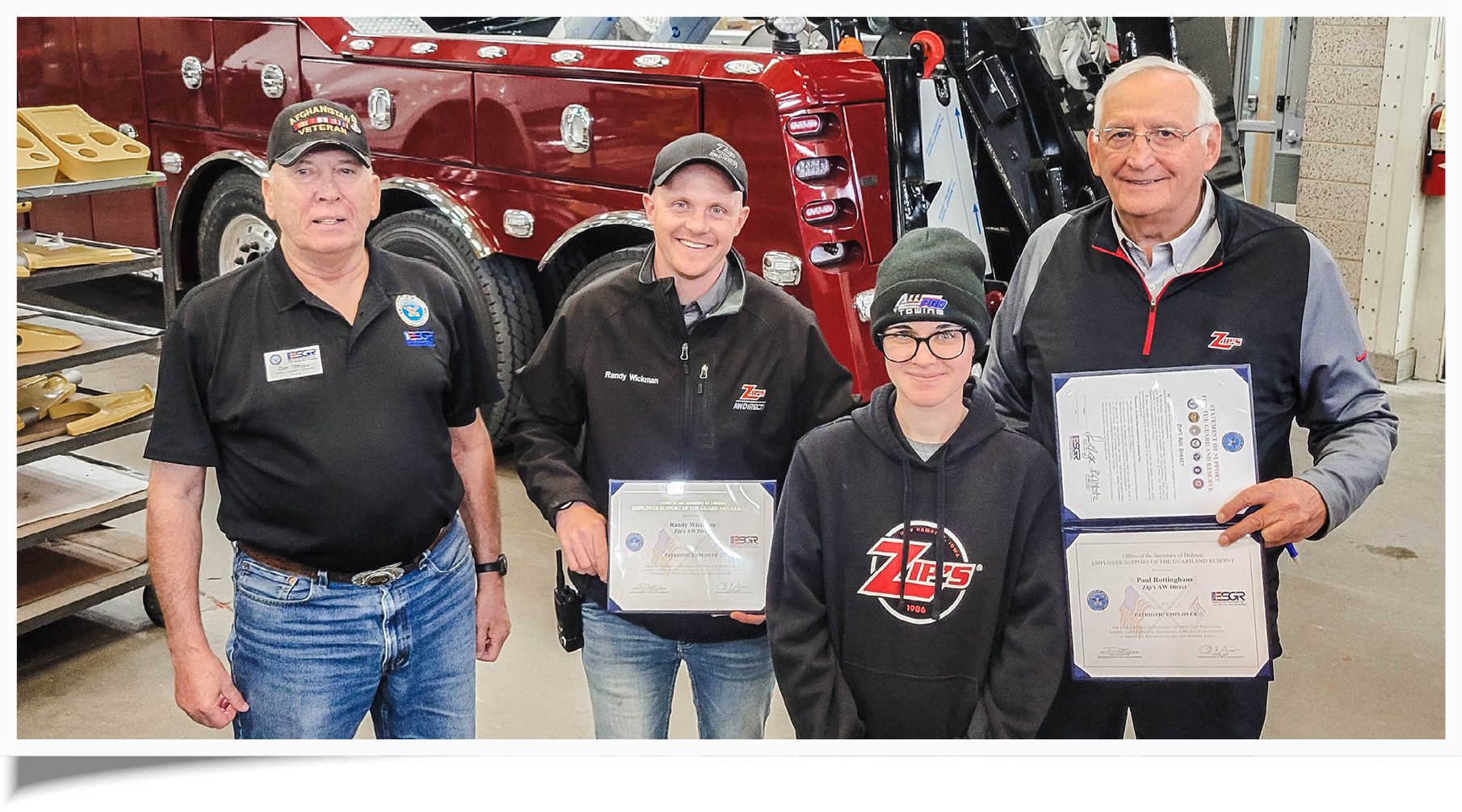 Zip's AW Direct Honored as Patriotic Employer